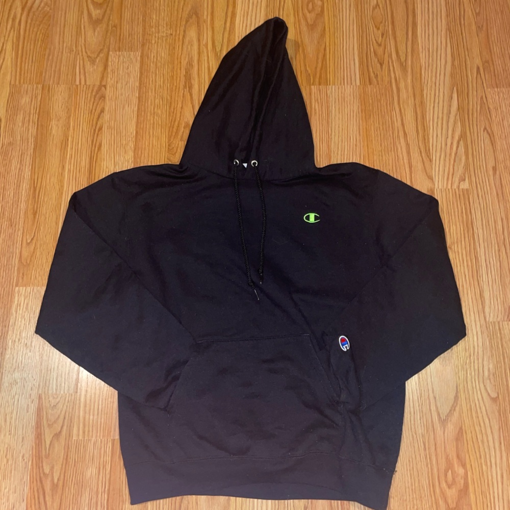 Champion Athletic Hoodie with Neon Logo